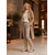 cheap Fashion Boots-Women's Slouchy Mid Calf Boots - Lightweight Khaki Ruched Wide Calf Tapered Toe Footwear for Tailored Trousers, Daily Walking