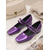 cheap Mary Jane Pumps-Women's Purple Patent Faux Leather Mary Jane Heels - Square Toe Double Strap Low Block Heel Shoes for Everyday Wear, Parties &amp; Festival Outfits