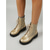 cheap Combat Boots-Women's Gold Metallic Glitter Combat Boots - Lace-Up Chunky Platform Ankle Shoes for Casual Parties, Music Festivals &amp; Night Out