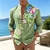 cheap Plants Pattern-Men's Floral Print Shirt Stand Collar Shirt Long Sleeve Casual Vacation Daily Wear Going out Spring Fall Mandarin Collar Band Collar Button-Down Linen Like Shirt Blue Black Green Gray