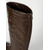 cheap Fashion Boots-Women's Dark Brown Faux Leather Knee-High Boots - Low Chunky Heel Fashion Shoes for Work, Outdoor Casual &amp; Daily Wear