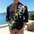 cheap Plants Pattern-Men's Floral Print Shirt Stand Collar Shirt Long Sleeve Casual Vacation Daily Wear Going out Spring Fall Mandarin Collar Band Collar Button-Down Linen Like Shirt Blue Black Green Gray