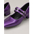 cheap Mary Jane Pumps-Women's Purple Patent Faux Leather Mary Jane Heels - Square Toe Double Strap Low Block Heel Shoes for Everyday Wear, Parties &amp; Festival Outfits