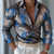 cheap Men's Satin Shirt-Men's Rendering Satin Shirt Dress Shirt Long Sleeve Casual Fashion Casual Vacation Party Evening Wear Summer Spring Fall Collared Shirts 3D Print Blue Yellow Green