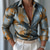 cheap Men's Satin Shirt-Men's Rendering Satin Shirt Dress Shirt Long Sleeve Casual Fashion Casual Vacation Party Evening Wear Summer Spring Fall Collared Shirts 3D Print Blue Yellow Green