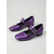 cheap Mary Jane Pumps-Women's Purple Patent Faux Leather Mary Jane Heels - Square Toe Double Strap Low Block Heel Shoes for Everyday Wear, Parties &amp; Festival Outfits