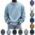 cheap Basic Sweatshirts-Men's Sweatshirt Fleece Sweatshirt Pullover Hoodie Sweatshirt Pullover Blue White Black Yellow Navy Blue Crew Neck Plain Casual Daily Sports &amp; Outdoor Cotton Polyester Streetwear Cool Sportswear All