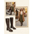 cheap Fashion Boots-Women's Dark Brown Faux Leather Knee-High Boots - Low Chunky Heel Fashion Shoes for Work, Outdoor Casual &amp; Daily Wear