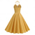 cheap Dresses-1950s Retro Vintage Rockabilly Midi Dress Flare Dress Sleeveless Fit and Flare Solid Color Fit &amp; Flare Halter Neck Fancy Dress Women's Music Festival Revival Tea Party Adults' Dress