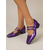 cheap Mary Jane Pumps-Women's Purple Patent Faux Leather Mary Jane Heels - Square Toe Double Strap Low Block Heel Shoes for Everyday Wear, Parties &amp; Festival Outfits