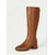 cheap Fashion Boots-Women's Dark Brown Faux Leather Knee-High Boots - Low Chunky Heel Fashion Shoes for Work, Outdoor Casual &amp; Daily Wear