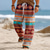 cheap 3D Print Pants-Christmas Men's Geometric Pants Trousers Mid Waist Drawstring Elastic Waist Hawaiian Casual Outdoor Party Evening Wear Holiday Straight Leg Trousers Summer Spring Fall 3D Print Blue Yellow Red