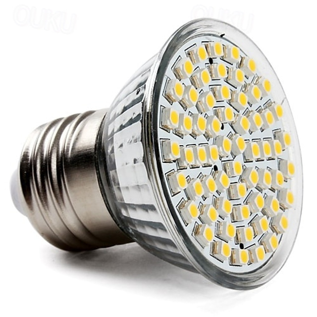  1 stuk 3.5 W LED-spotlampen 300-350 lm E26 / E27 60 LED-kralen SMD 2835 Warm wit Koel wit Natuurlijk wit 220-240 V