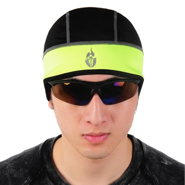  WOSAWE Cycling Beanie / Hat Helmet Liner Hat Headsweat Patchwork Fleece Lining Ultraviolet Resistant Detachable Cap Bike / Cycling Green Black Fleece Polyester Winter for Men's Women's Adults'