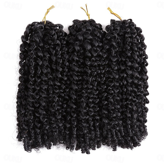  Panglici de păr croșetate Marley Bob Împletituri de cutie Blond Castaniu Păr Sintetic 8 inch Scurt Păr de Împletit 