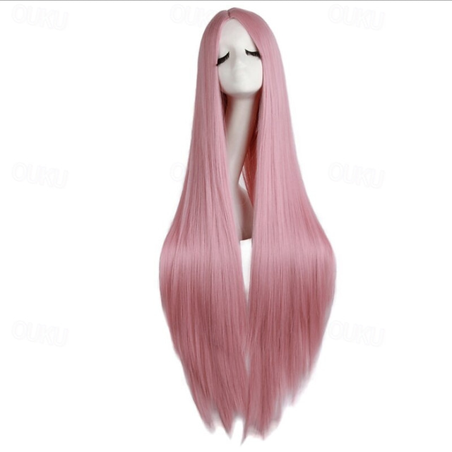  Pink Wig Technoblade Cosplay Cosplay Costume Wig Synthetic Wig Straight Straight Wig Long Pink Synthetic Hair Women's Pink Halloween Wigs