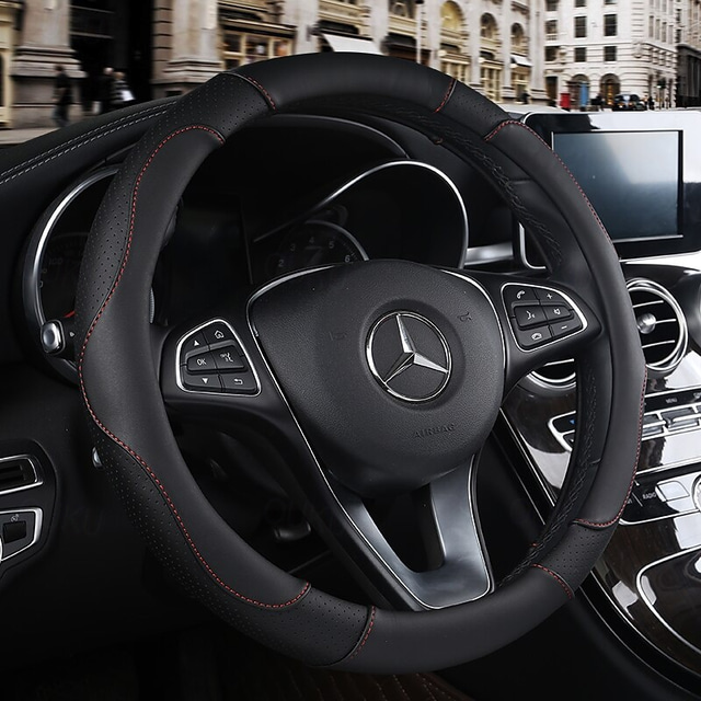  Non-slip Car Steering Wheel Cover Hubs Steering Wheel Covers Leather Breathable Anti Slip PU Leather Steering Wheel Cover Chevrole