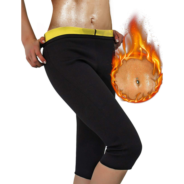  Body Shaper Slimming Pants Capris Leggings Sports Neoprene Yoga Exercise & Fitness Bikram Stretchy Hot Sweat Tummy Control Weight Loss Tummy Fat Burner For Women's Men's Leg Abdomen Training