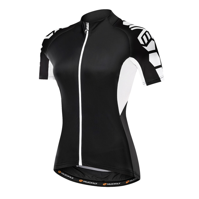  Nuckily Women's Cycling Jersey Short Sleeve Mountain Bike MTB Road Bike Cycling Plus Size Jersey Shirt White Black Cycling Breathable Quick Dry Sports Clothing Apparel