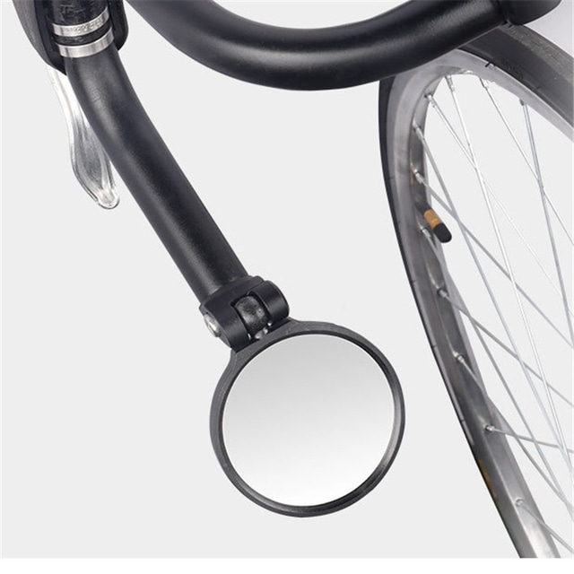  Espelho Retrovisor Espelho de Guidão de Bicicleta Anti-vibração / amortecimento Vestível 360 girando Ciclismo motocicleta Moto vidro Resina Aço Inoxidável Preto 1 pcs Bicicleta de Estrada Bicicleta