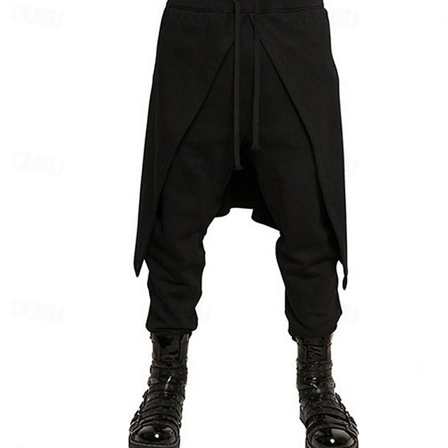  Punk og gotisk Renessanse Antikkens Roma Bukser Maskerade Knekt Ensfarget Herre Halloween Maskerade Voksne Bukser