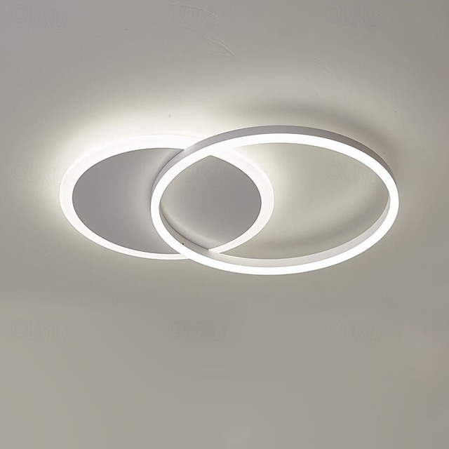  LED Ceiling Light 40cm Circle Ring Design Flush Mount Lights Aluminum Novelty Artistic Modern Simple Living Room Office Bedroom Dining Room 110-120V 220-240V ONLY DIMMABLE WITH REMOTE CONTROL