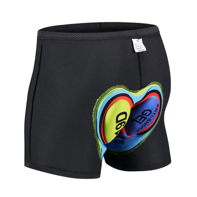  malciklo heren fietsondergoed 3d gewatteerde mtb fietsbroek ademend vochtafvoerend sneldrogend schokbestendig anatomisch ontwerp fietskleding fiets onderbroek sport polyester zwart geel