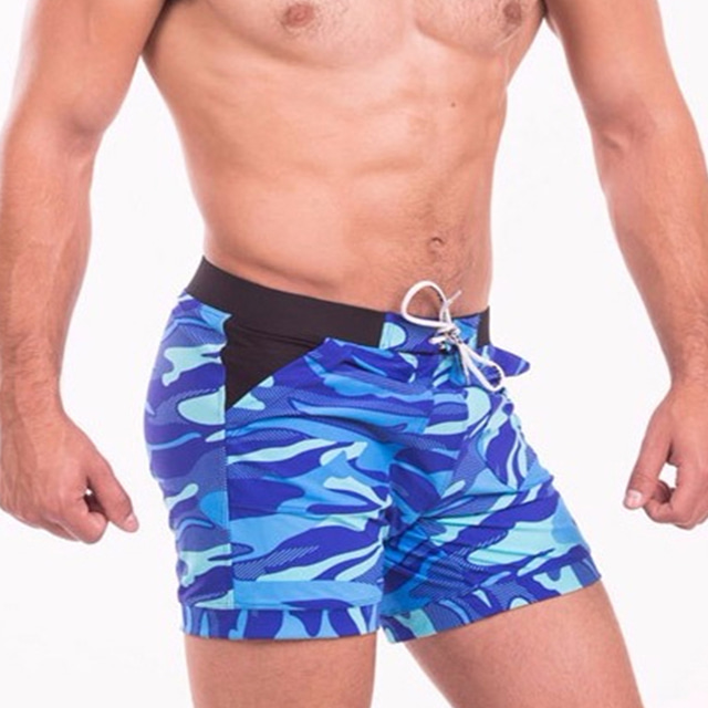  Bărbați Pantaloni Scurți de Înot Boxeri înot Spandex Pantaloni Scurti Pantaloni Respirabil Uscare rapidă Strech 2 în 1 Cordon - Înot Surfing Plajă Sporturi Acvatice  camuflaj