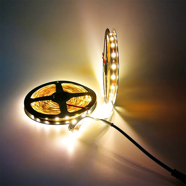  32.8ft 10m LED Light Strips Flexible Tiktok Lights Not-Waterproof 600 Units SMD 5050 10mm LEDs DC12V for Holiday Home Party Indoor Decoration