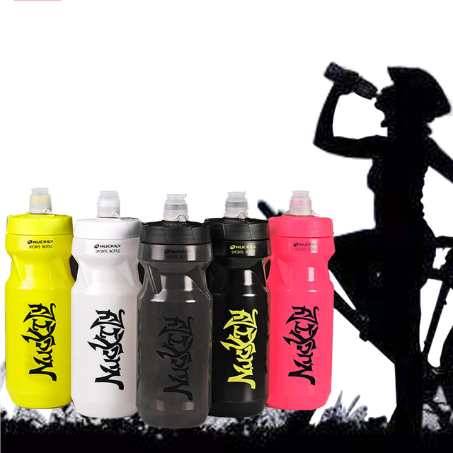  Nuckily Bike Sports Water Bottle BPA Free Portable Leak-proof Lightweight Non Toxic For Cycling Bicycle Road Bike Mountain Bike MTB Camping / Hiking Running Outdoor PP Fuchsia Gray White