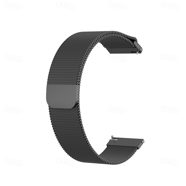  Watch Band for Garmin Forerunner 255S / 255S Music Venu 2S Vivoactive 4S Vivomove 3S Stainless Steel Replacement  Strap 18mm Adjustable Milanese Loop Wristband