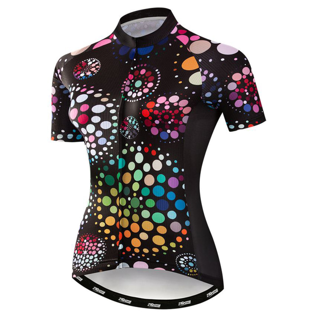  21Grams® Women's Short Sleeve Cycling Jersey Summer Elastane Polyester Rainbow LGBT Dot Bike Jersey Top Mountain Bike MTB Road Bike Cycling Breathable Quick Dry Moisture Wicking Sports Clothing