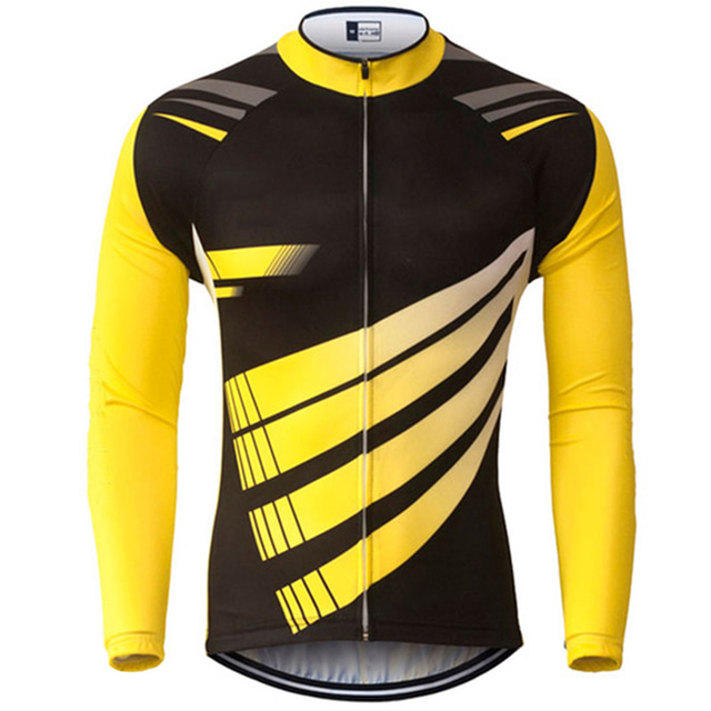 Maillot De Cyclisme Homme Manches Longues - Respirant, Séchage Rapide, Tissu élastique - Pour VTT, Vélo Route