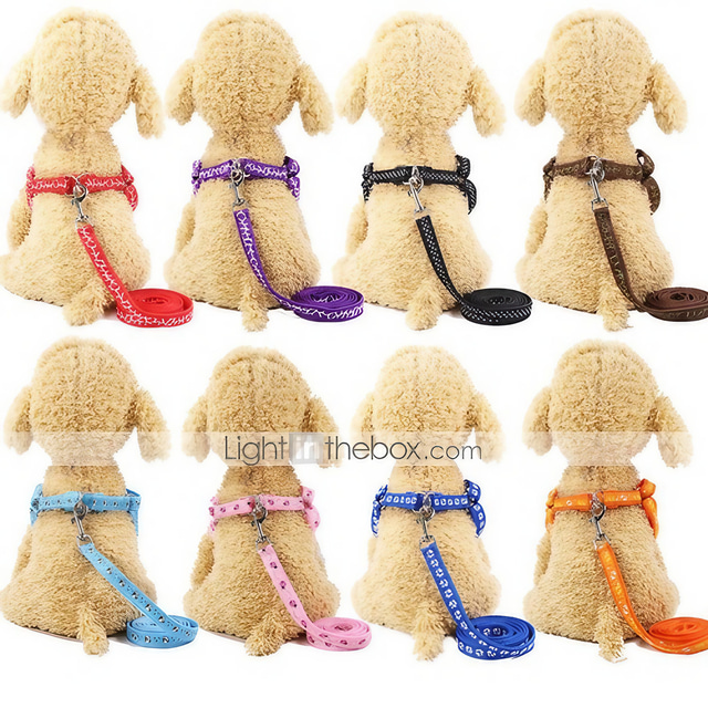  Dog Cat Outfits Harness Trainer Walking For Dog / Cat Geometric Footprint / Paw Husky Golden Retriever Dalmatian