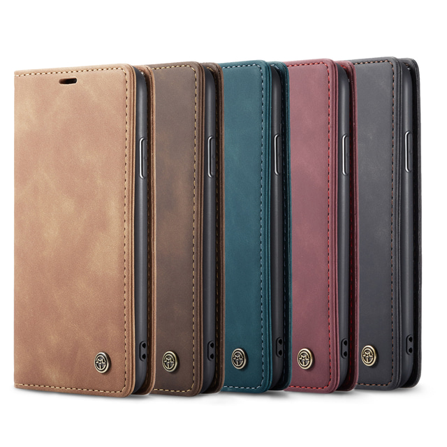  CaseMe New Retro Leather Magnetic Flip Case For iPhone 14 Pro Max iPhone 13 Pro Max 12 11 Xs Max Xr X 8 7 Plus With Wallet Card Slot Stand Cover