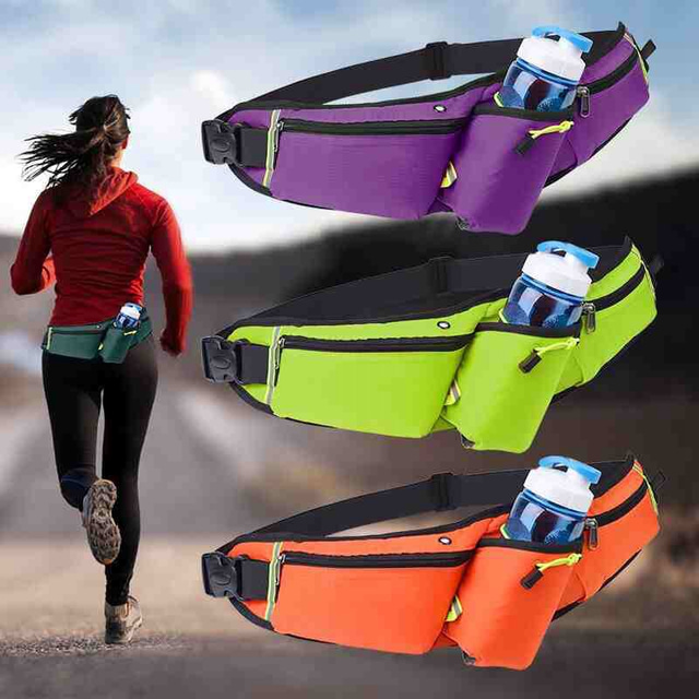  Running Belt Fanny Pack Belt Pouch / Belt Bag for Hiking Outdoor Exercise Running Traveling Sports Bag Adjustable Waterproof Portable Nylon Women's Men's Running Bag Adults
