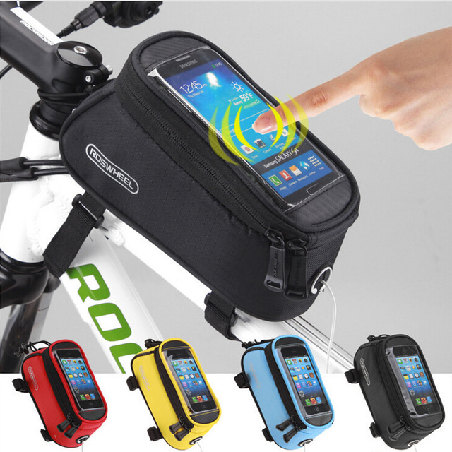  ROSWHEEL 1.5 L Handy-Tasche Fahrradrahmentasche Touchscreen Multifunktions Wasserdicht Fahrradtasche 600D Polyester Tasche für das Rad Fahrradtasche Radsport / Fahhrad