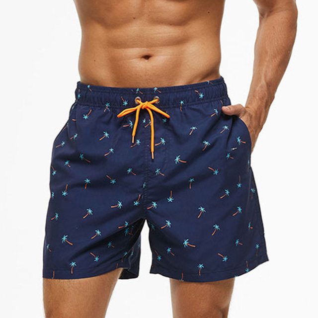  Men's Swim Trunks Swim Shorts Quick Dry Board Shorts Bottoms with Pockets Drawstring Swimming Diving Surfing Beach Floral Print Printed Spring Summer