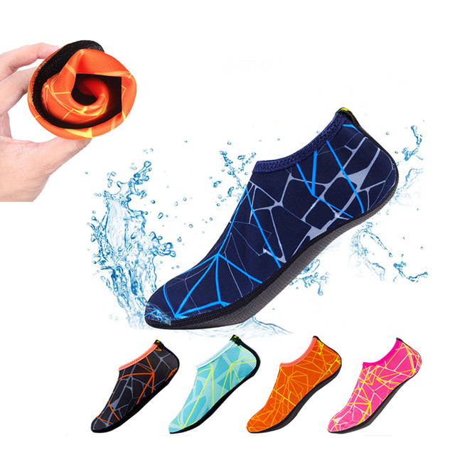  Hombre Mujer Calzado de Agua Calcetines Aqua Descalzo Ponerse Transpirable Secado rápido Ligero Zapatos de natación para Yoga Natación Surf Playa Agua Azul Piscina