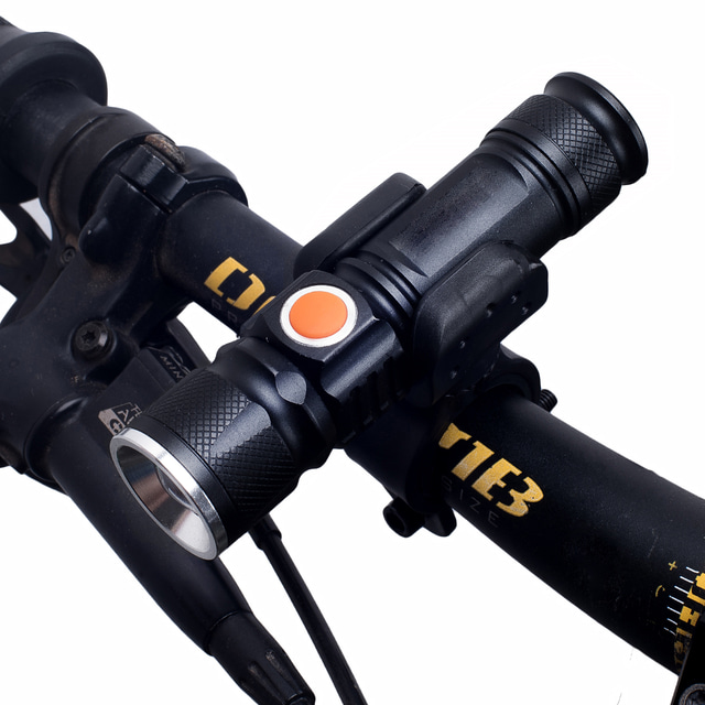  デュアルLED 自転車用ライト LED懐中電灯 自転車用ヘッドライト バイク サイクリング 複数のモード スーパーブライト パータブル 調整可 1000 lm 充電式 USB 釣り アルミニウム合金