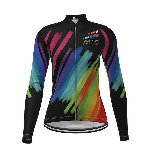 Maillot De Cyclisme Femme WOSAWE - Manches Longues - Respirant - Polyester - Multicolore