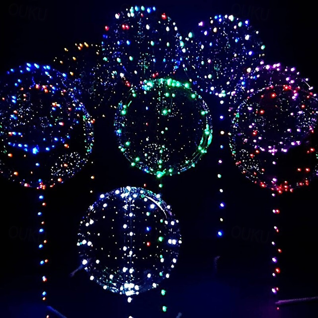  LED Balloon Luminous Party Wedding Supplies Dorm Party Decoration Transparent Bubble Decoration Birthday Wedding LED Balloons String Lights  Gift