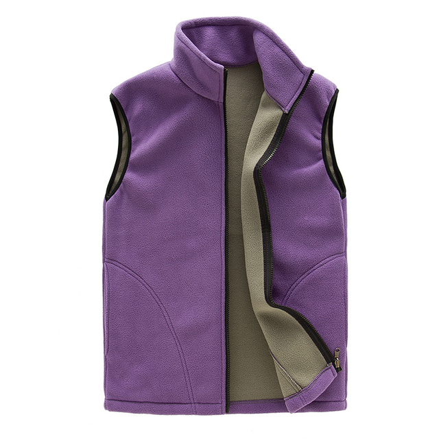  Femme Veste de Randonnée Gilet Polaire de Randonnée Hiver Outdoor Couleur unie Coupe Vent Respirable Chaud Confortable Gilet / Sans Manche Hauts / Top Camping / Randonnée Chasse Ski Noir Violet Rouge