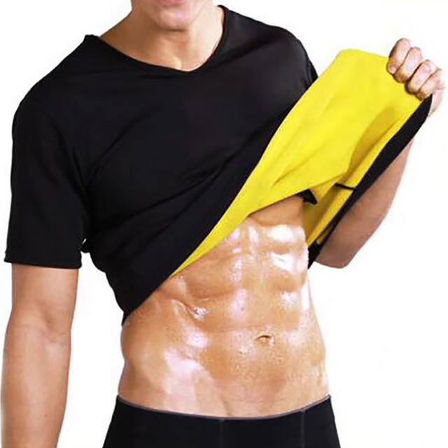  Body Shaper Sweat Waist Trainer Shirt Sports Neoprene Gym Workout Exercise & Fitness Running Breathable Slimming Weight Loss Hot Sweat For Men Waist & Back Abdomen