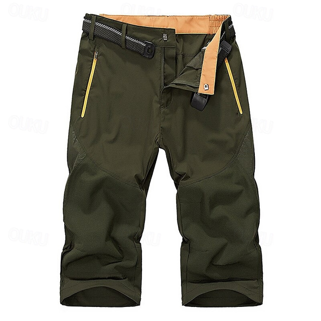  Men's Hiking Shorts Hiking Pants Trousers Military Outdoor Ripstop Below Knee Pants / Trousers Capri Pants Bottoms ArmyGreen Gray-black Blue khaki Work Fishing Climbing M L XL XXL XXXL