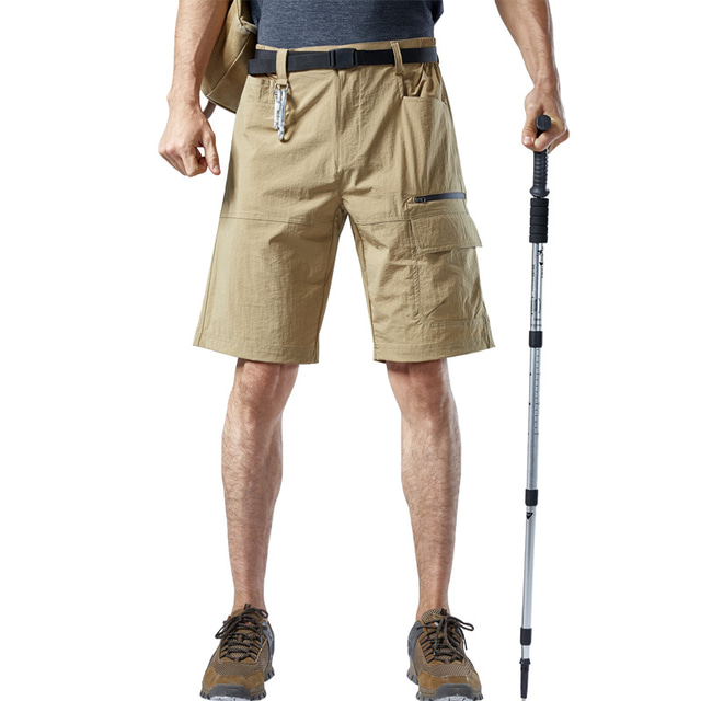  taktiska shorts för män stora och långa shorts för män vandringsshorts snabb torra sommar shorts för män casual shorts med fickor ljusgrå