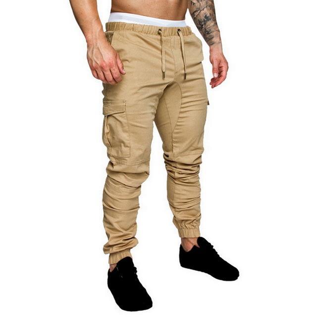  Voor heren Cargohosen Cargo-broek Broek Elastische taille Effen Kleur Voor buiten Volledige lengte Casual Dagelijks Streetwear Stijlvol Marine Leger groen Medium Taille
