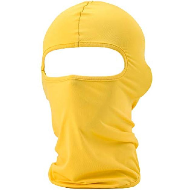  maschera per passamontagna, ghetta per collo rinfrescante estiva, sciarpa tattica per moto con protezione UV per uomo / donna gialla