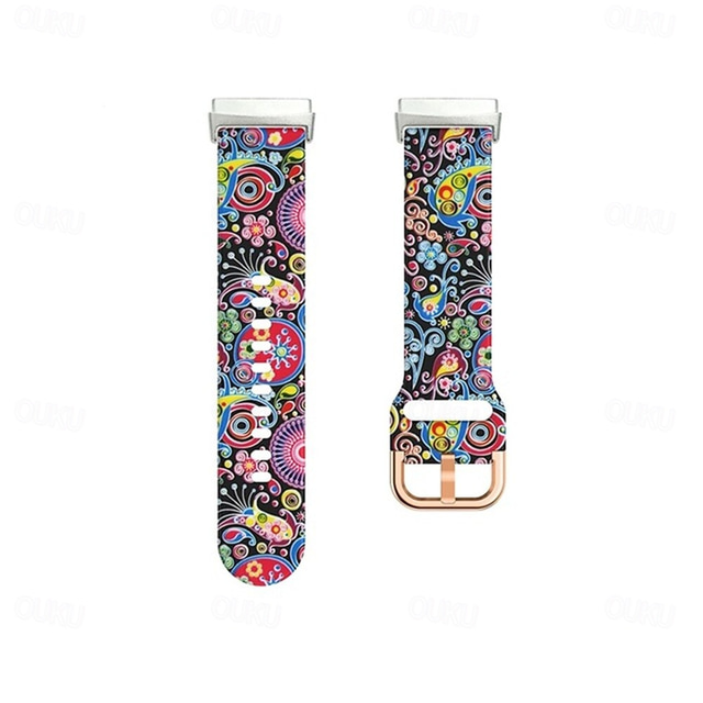 Smart Watch Band Compatible with Fitbit Versa 3 Sense Soft Silicone