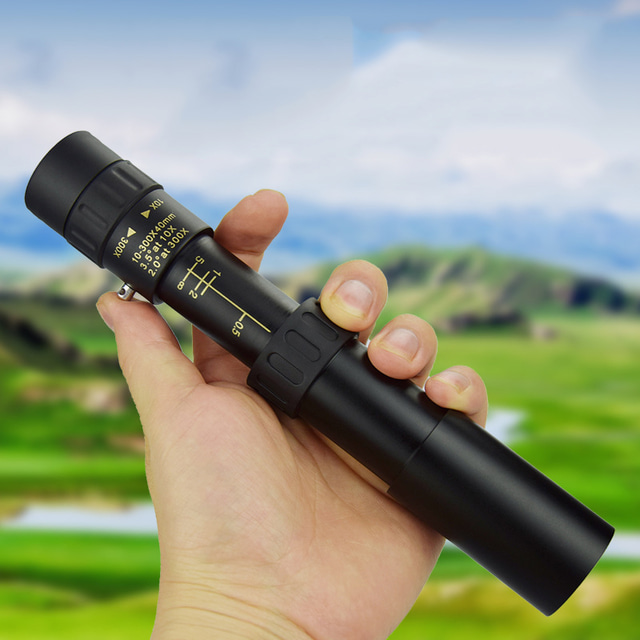  10-300 X 25 mm Monocular Roof Waterproof High Definition Easy Carrying Zoom Fully Multi-coated BAK4 Hiking Camping / Hiking / Caving Traveling
